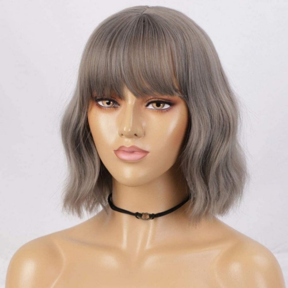 Other - Blooming Hair 12" Synthetic Fiber Bob Bang Wig